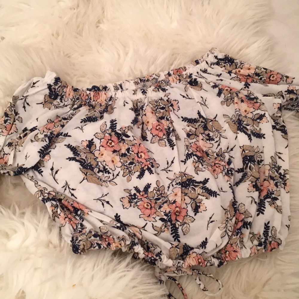 Floral Rouged Top